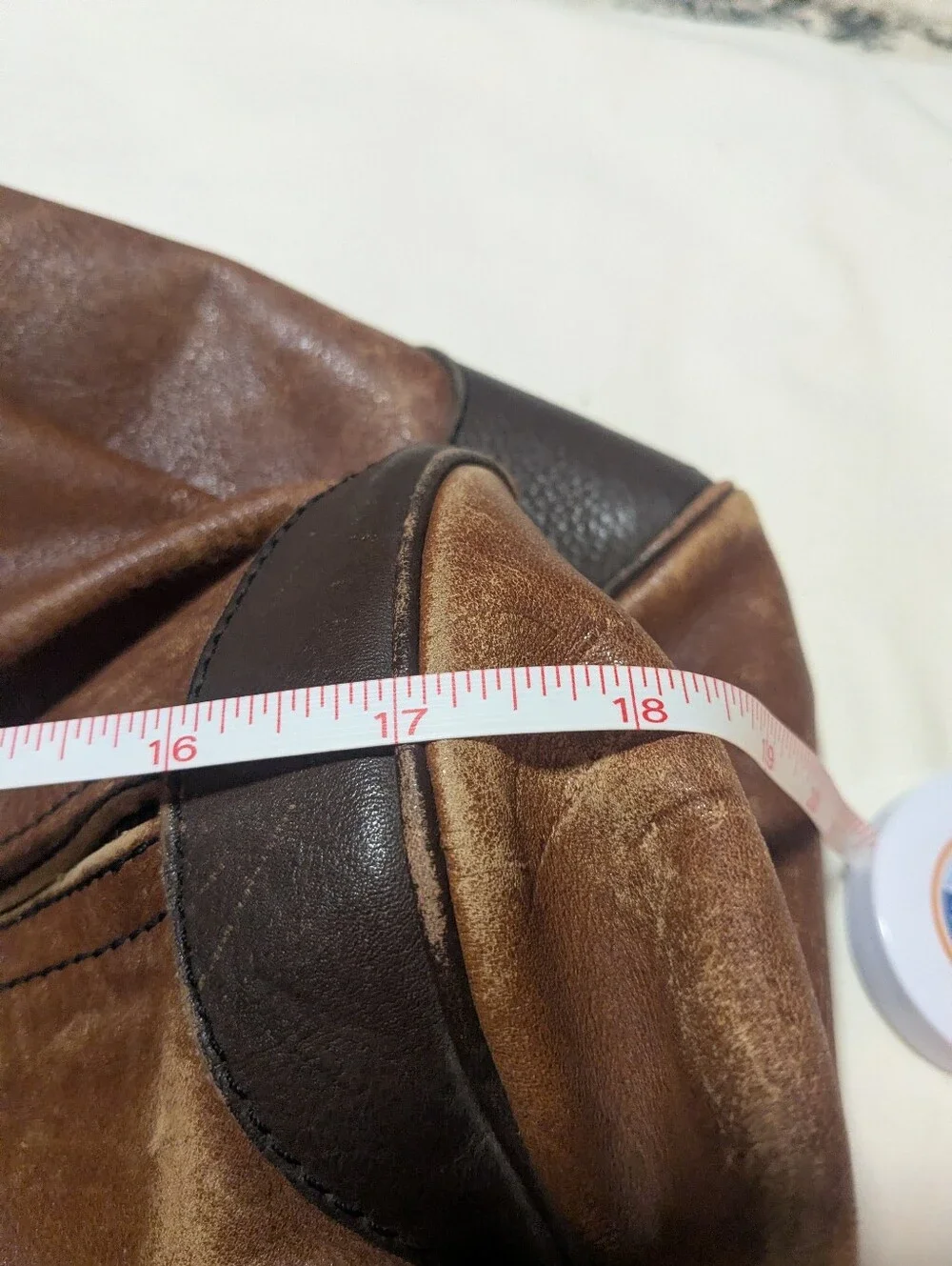 Brown VTG Leather Weekend Bag - Soft, Relaxed